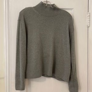 Everlane cashmere square sweater (light sage)
